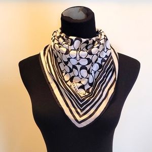 Coach signature silk scarf